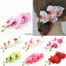 Colorful Bridal Wedding Orchid Flower Hair Clip Barrette Accessories Hairpin HQ
