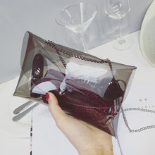 Summer Fashion Women handbags Transparent Envelope bags Clutch Clear Color Bag Handbag For Women 6colors
