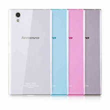 For Lenovo p70 Clear Case (A7000) Ultra Slim Fit 0.5mm Flexible Transparent TPU Skin Phone Cover Clear/Gray/Blue/Pink/Gold