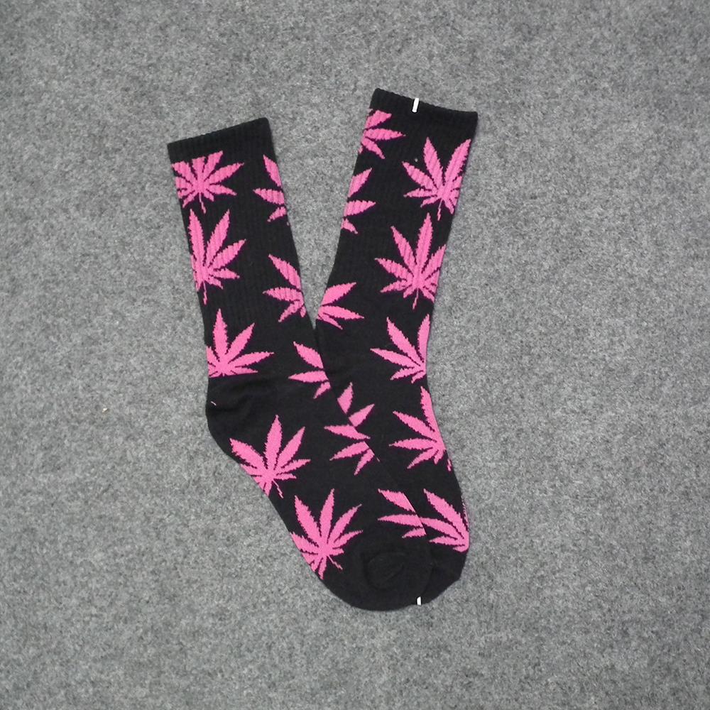 1 pair Men sock Maple leaf Socks long fashion Cannabis Marijuana Weed Socks Long Skateboard hiphop
