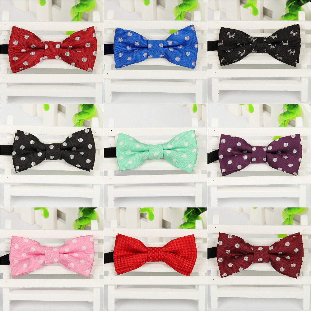 NEW Classic Dot Pattern woven Bowtie for Children Fashion Children s Bow tie Polyester Boy s