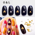 New 20pcs 3mm Triangle Design Alloy Metal 3d Nail Art Studs Gold Silver DIY Nail Accessories