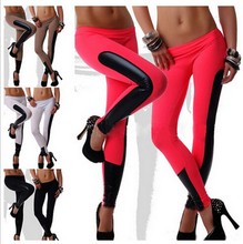 Sport Leggings Women Exercise Fitness Leather Leggins Sexy 2015 New Black Red Sexy Plus Size Work Out Legging