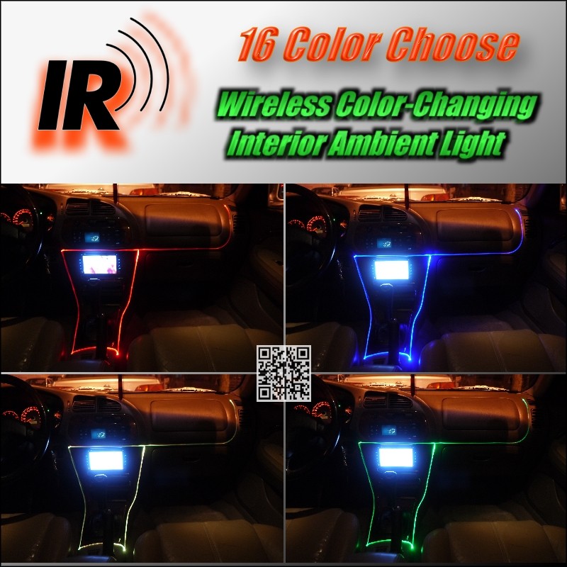 For BMW 3 M3 E30 E36 E46 Optical Fiber Light with Wireless Control Change Color Ambient Light Change