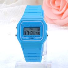Digital Rubber Silicone Wrist Watch Multi Sugar Color Alarm Stopwatch For Girls Ladies Women MHM105 S2