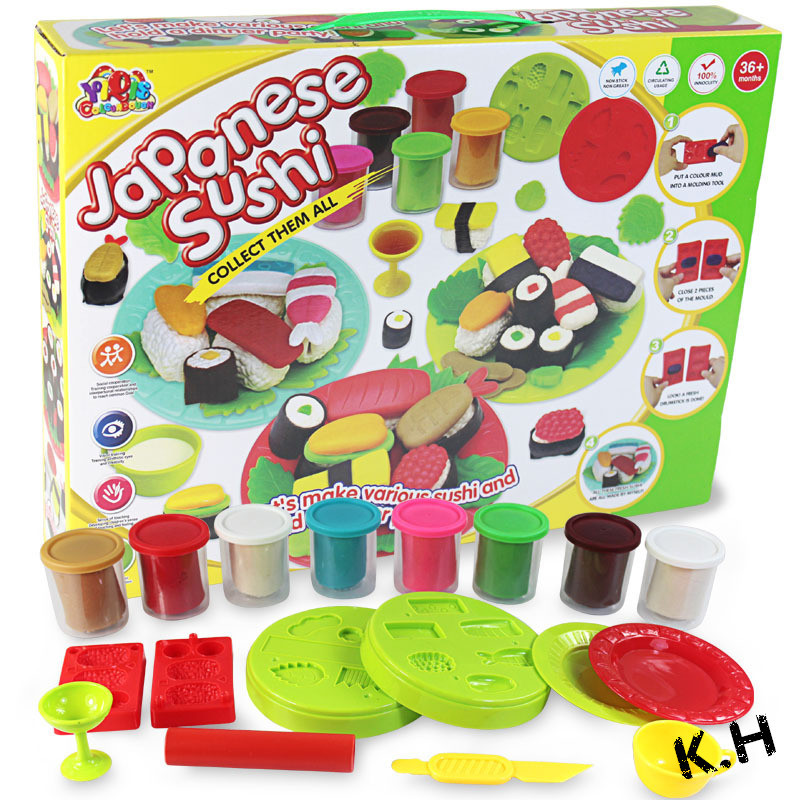 Playdough Polymer Clay 3D Play Dough Sushi Plasticine Children's Educational Toys Arcilla