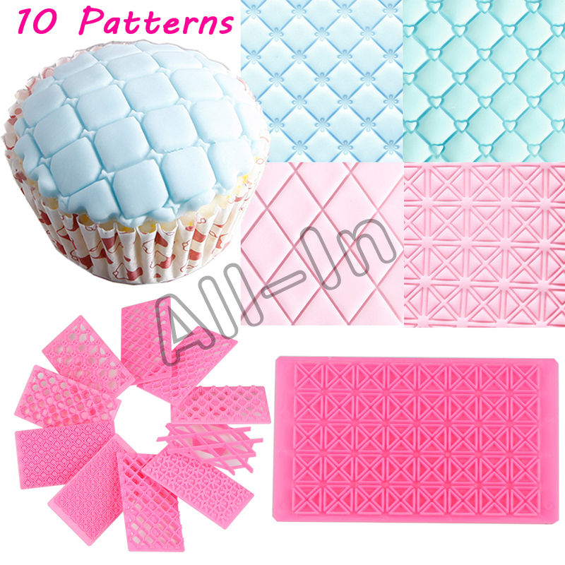 Aliexpress.com : Buy 10 Styles Fondant Embosser Fondant ...