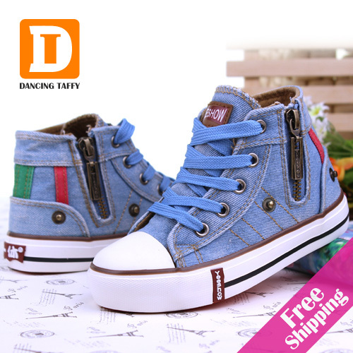 New 2015 Denim Jeans Children Shoes Casual Solid S...