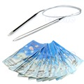 F85 New 13 Sizes Durable Stainless Steel Circular Knitting Needles Crochet Knit Hook