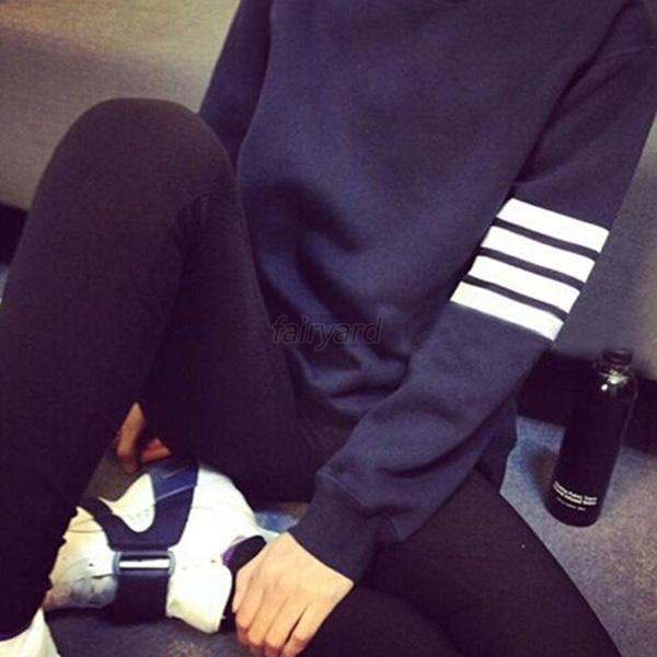 Women\'s Clothing stripe printed fleece single new ...