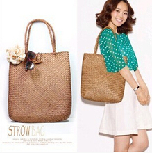 Hot Sale !Summer Bag ! Women’s Straw Grass Woven Shoulder Tote Shopping Beach Bag Purse Handbag straw Beach Bags Travel Bag