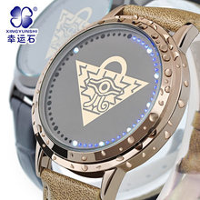 Anime Yugioh pulsera LED de pantalla táctil reloj impermeable relojes de dibujos animados animación periférica niños niños adolescentes del partido
