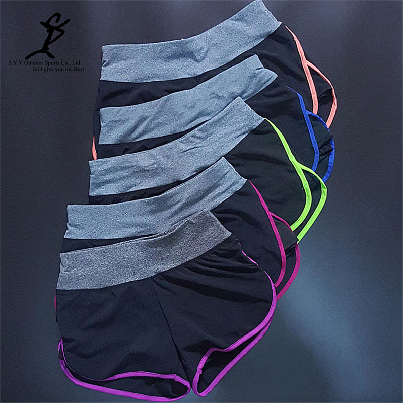 Women Sports Fitness Yoga Shorts For Workout Double Layer Running Trunks Beach Quick Dry Gym Clothes Elastic Running Tights