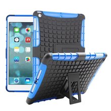 For iPad 5 Case Rugged Dual Layer Shockproof TPU PC Stand Tablet Hard Cover Case For