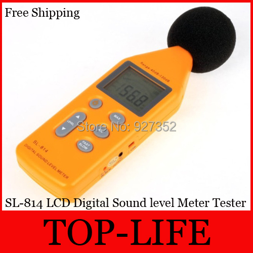 free shipping sl 814 lcd display digital sound level meter tester sound noise level 30 free shipping sl 814 lcd display digital sound level meter tester sound noise level 30