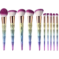 10pcs Gorgeous Makeup Brush Set Fantasy Makeup Brushes Big Large Size Soft Hair Powder Eyeshadow Foundation