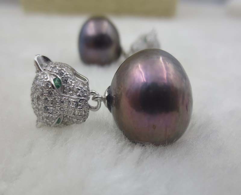 leopard-head-Emerald-eys-14mm-black-Kasumi-pearl-necklace-earring-AAA-sets(2)