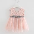 Retail 2017 summer newborn V neck bow lace princess infant dress baby girls dress Honey Baby