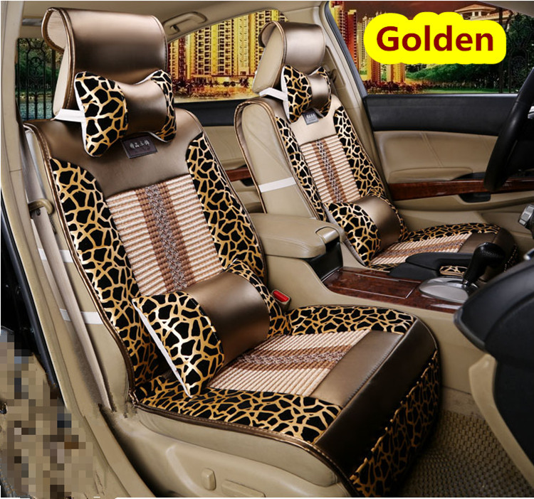 Red Zebra Car Seat Covers Leopard Print Auto Accessories Leopard