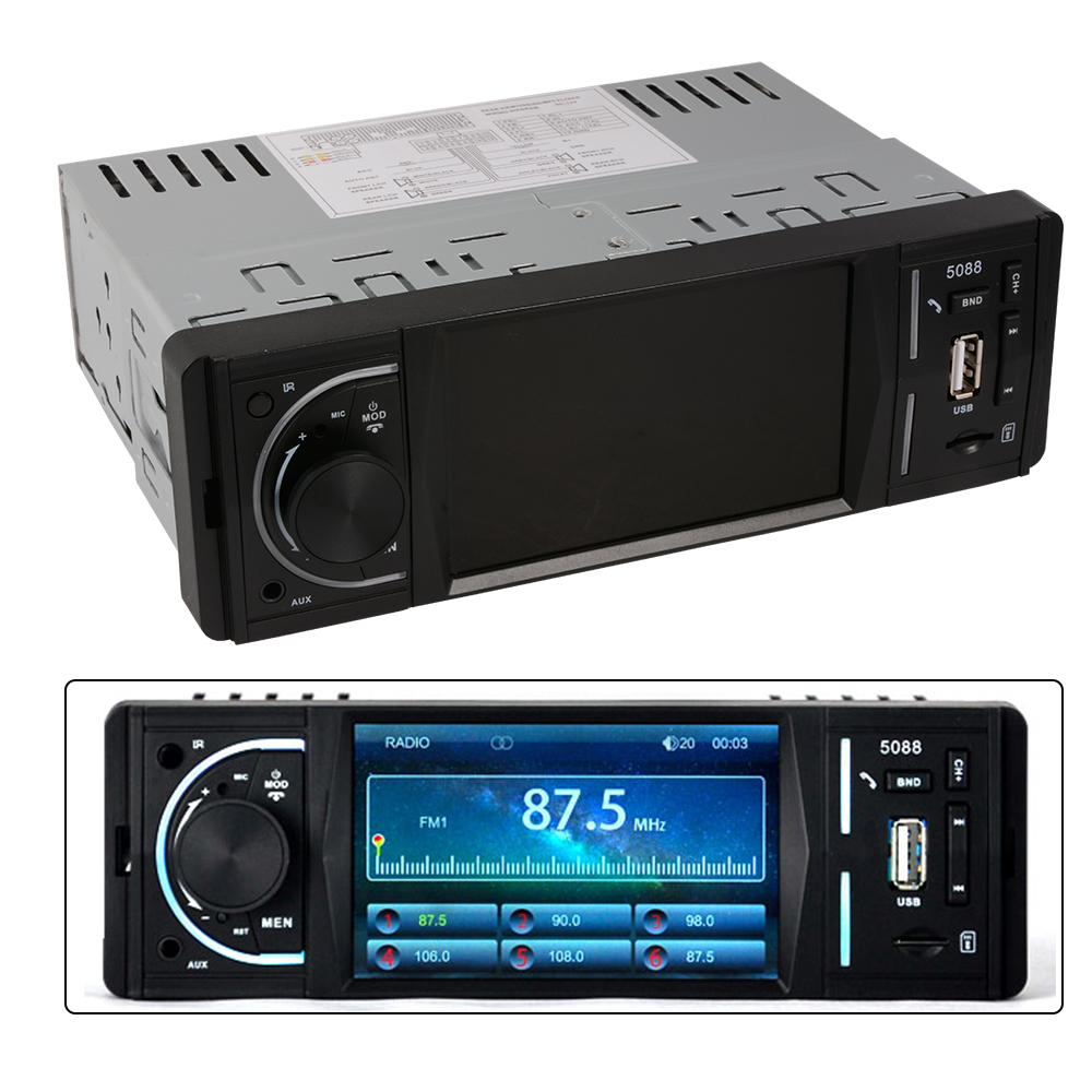 4.1" Bluetooth 12V Car Radio TF/USB/AUX FM Stereo MP3 Head Unit Remote