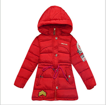 Children clothing winter Girls cotton-padded clothes new 2015 baby down jacket Thicken long Winter jacket Kids outerwear coat