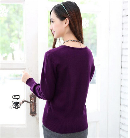 Autumn Women Sweater 2015 Pure Cashmere Sweater Women Pullovers Pullover Women Sweaters And Pullovers Pull Femme 17 Candy Color (5)