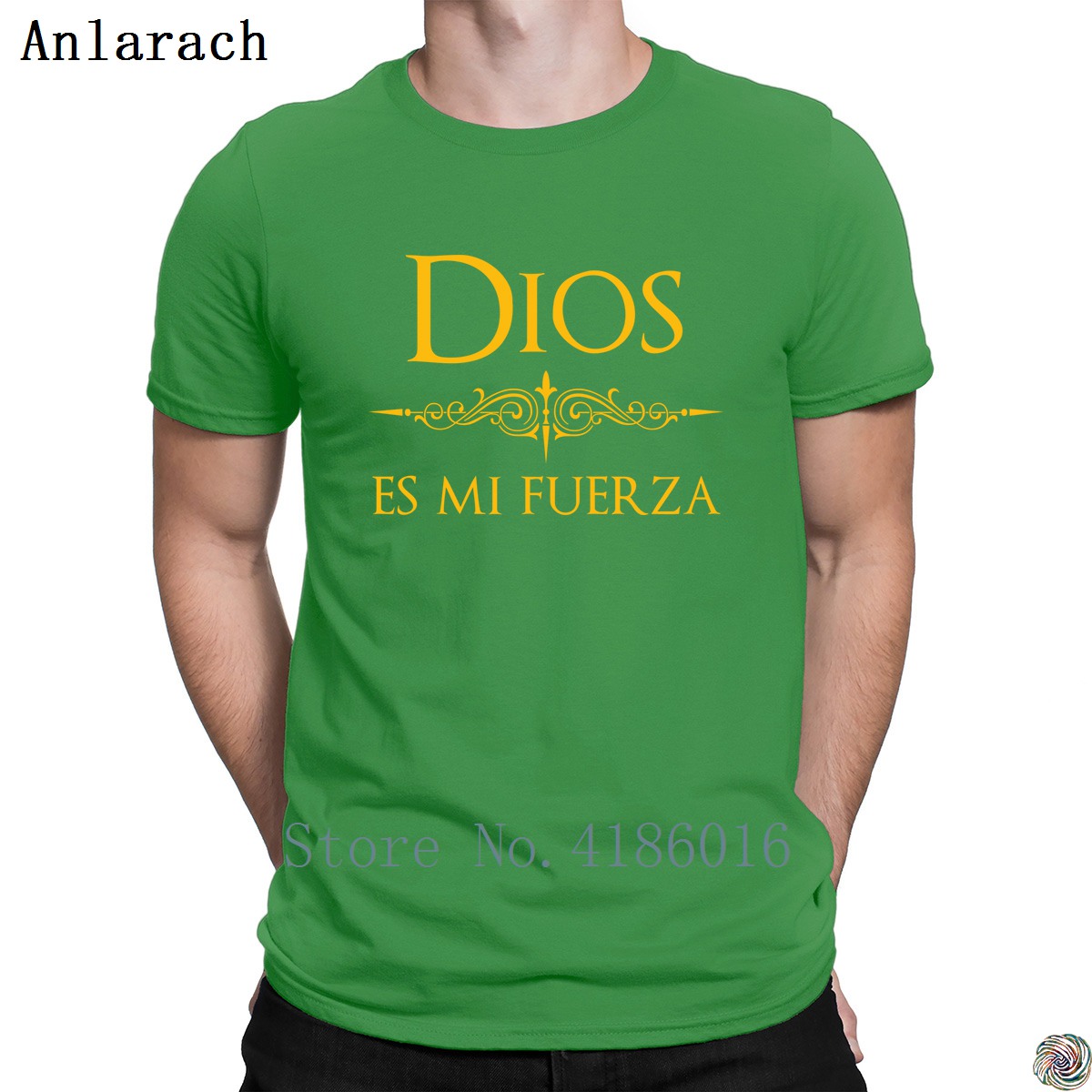 dios-es-mi-fuerza-christian-religious-in-spanish-tshirts-summer-style