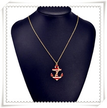 New fashion jewelry oil anchor pendant necklace good quality gift for women girl Wholesale N1394