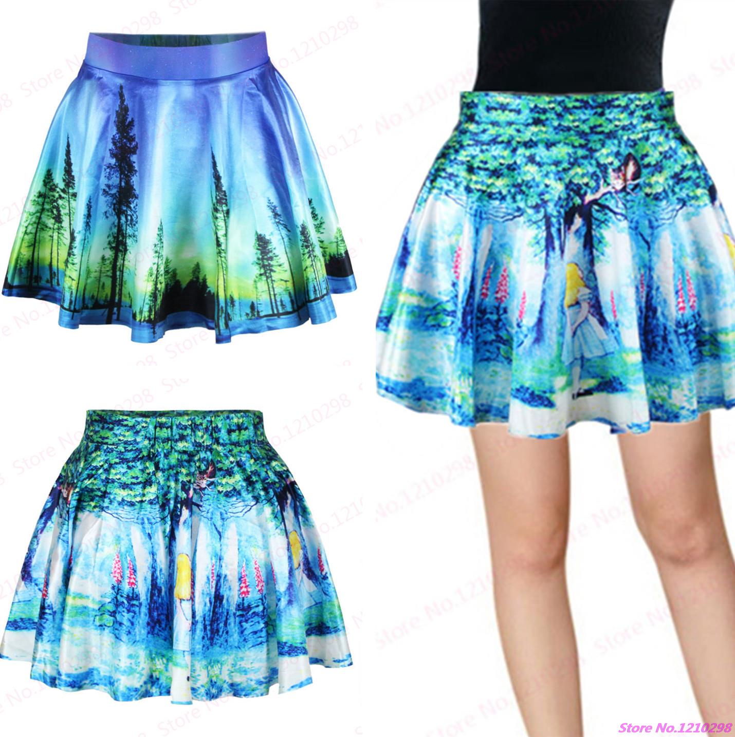 New Summer Gym Fitness Dance Sport Tennis Miniskirt Drop Shipping Pettiskirt Fairy Tales Skirts 3D Print