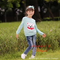 New Arrival Girl Autumn Sweater With Lovely Bear Pattern Retail Children Clothes SW80722-7W