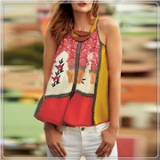 2015-Summer-Blouses-Print-shirts-women-sleeveless-o-neck-women-tops-pink-blouse