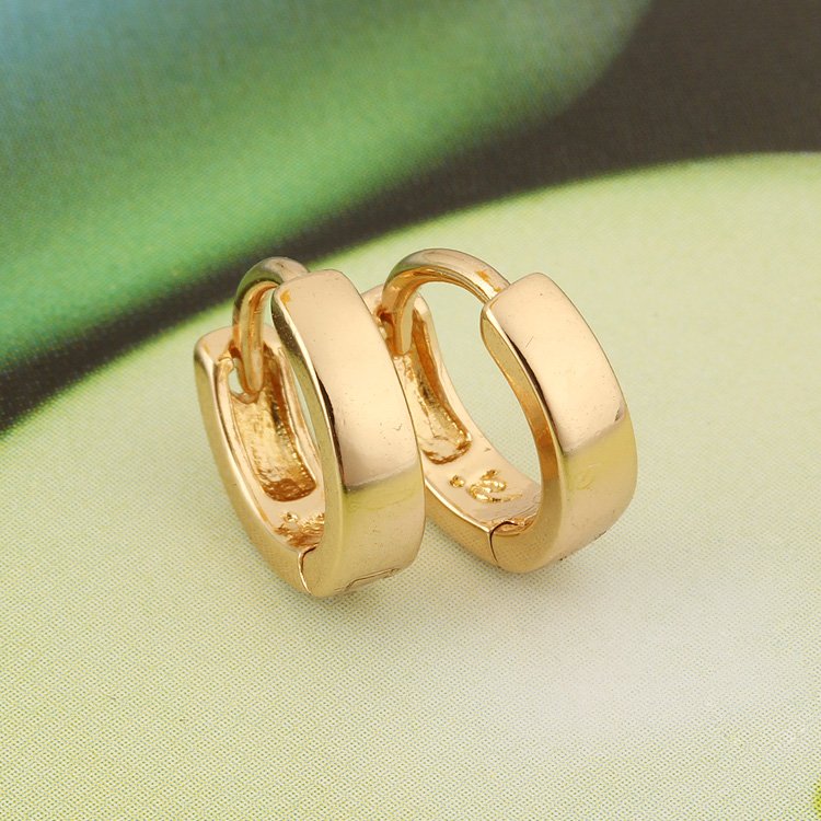 Aliexpress.com Comprar Dos Pares de Bebé Pendiente CC Aro de Oro Pendientes Brinco de Ouro Bijoux Oído Chapado En Oro Aros Ohrringe E8182 Joyas Aretes De