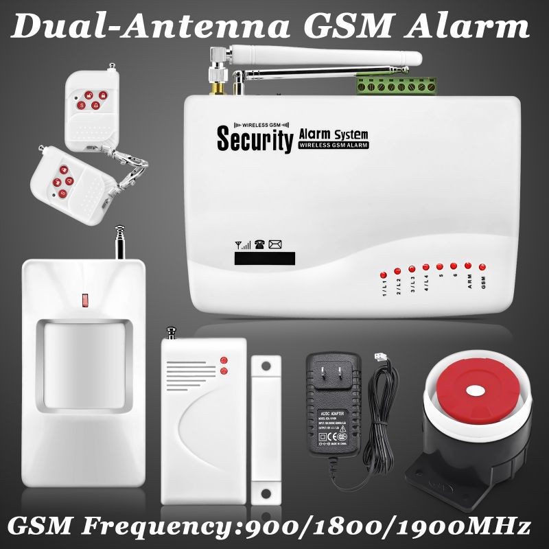 Гаджет  Free shipping!! New Wireless GSM Home Security Burglar Alarm System Auto Dialing Dialer SMS Call None Безопасность и защита