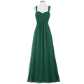 Elegant Long Emerald Green Evening Dresses 2016 Robes De Soiree Longue Black Royal Blue Purple White