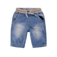 Hot-Sale Denim Children Boy Girls Cotton Shorts Pure Color Children Soft Knee Length Pants Trousers Summer Kids Big Boys Shorts