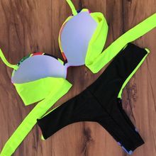 New Arrival Suittop 2015 Bikini Set bikini push up Padded Bra Biquini Swimsuit Bathing Suit Swimwear