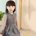 2017 Spring Girl Thin Lace Princess Dress Kids Cotton Mesh Dresses Girls Dress For Party Wedding
