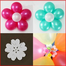 Envío gratis 10 unids/lote flor en forma de globo Clip Latex Balloon sellado Clips globo accesorios