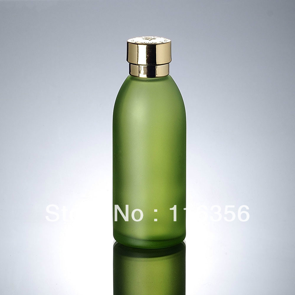 120ML green glass bottle with golden lid lotion bottle