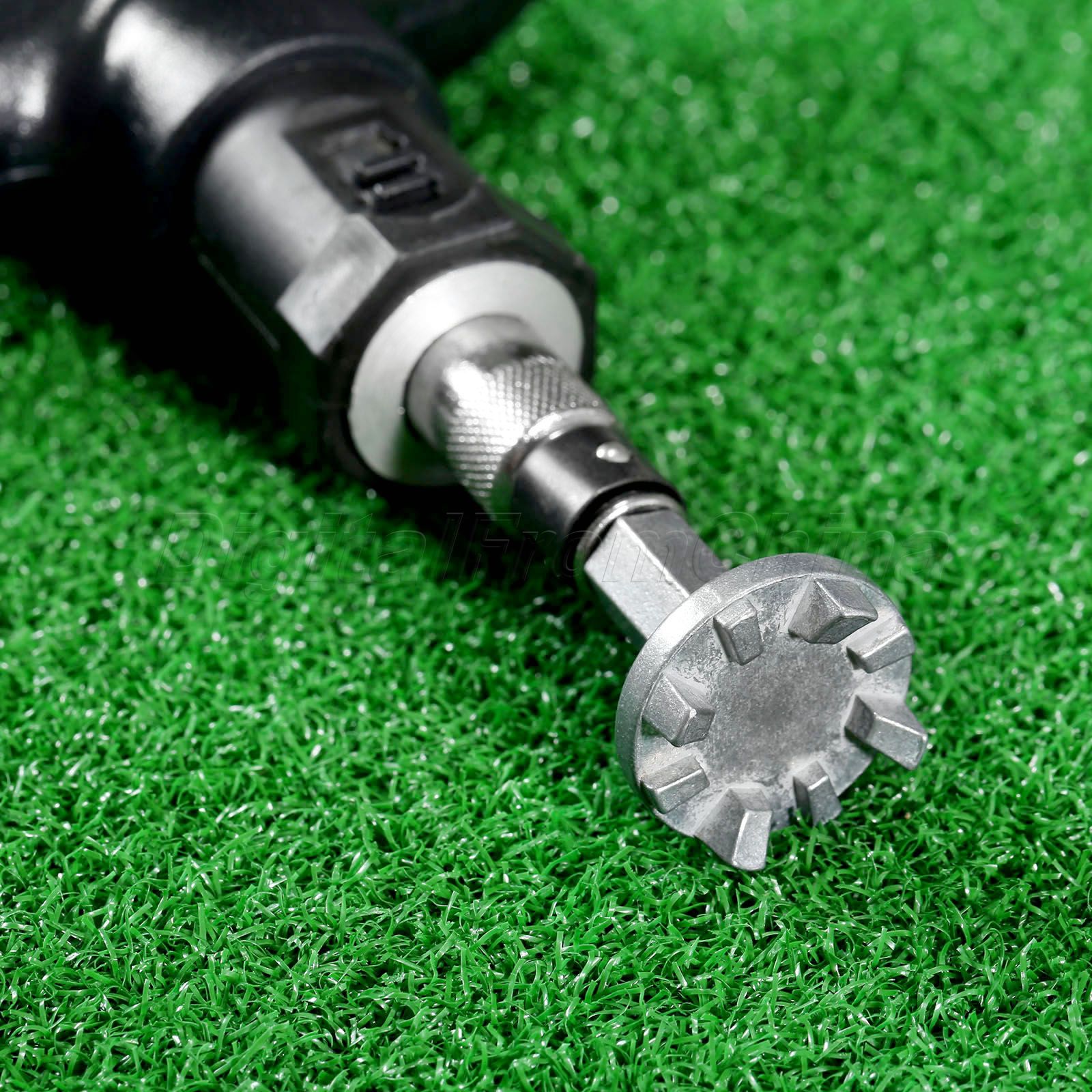 Black (Material ABS, steel ) Golf Spike Ratchet Style Handle Wrench Tool Bits Golf Ratcheting