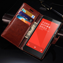 Luxury Vintage Wallet Stand Design PU Leather Case Cover For Xiaomi Redmi Note Phone Bag For Hongmi Note Black Free Screen Flim