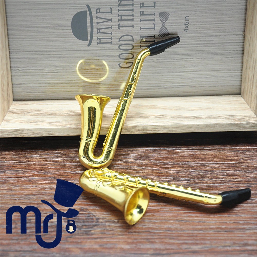 Wholesale Saxophone Metal Smoking Pipe +Metal Screen; Tobacco Pipe