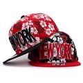 Large head size two tone snapback cap cotton flat baseball cap with crown full floral printing