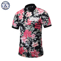 Mr BaoLong Brand designer Polo Shirt Men 2017 summer fashion full flower printed men s Polo