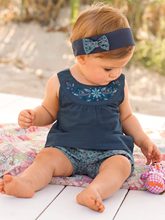 2016 Cute Baby Girls Clothing Sets Bow Headband + Vest Dress Tops + Short Pants Summer Newborn Toddler Outfits Vestidos Clothes
