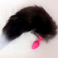 Fetish Fox Tail Length 40CM Silicone Anal Butt Plug Sex toys For Women Men Gay Masturbation