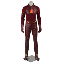 2016 Manles The Flash Cosplay Costume With Boots Men’s Costume Barry Allen Superhero Costume Halloween Outfit Adult Men Suit