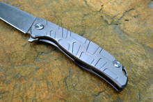 Shirogorov 95 tactical pocket knife Russian top folding Knife Satin finished blade ball bearing washer Ti