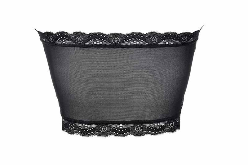 Hot Sale Modal Tube Top Bra Women\'s Sexy Casual Crop Boob Tube Top Bandeau Strapless Lace Strap Solid Black White PC00536
