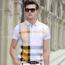 High quality men’s polo 2016 summer stripe new 100% cotton plaid polo man Business casual polo shirt mens polo shirt brands